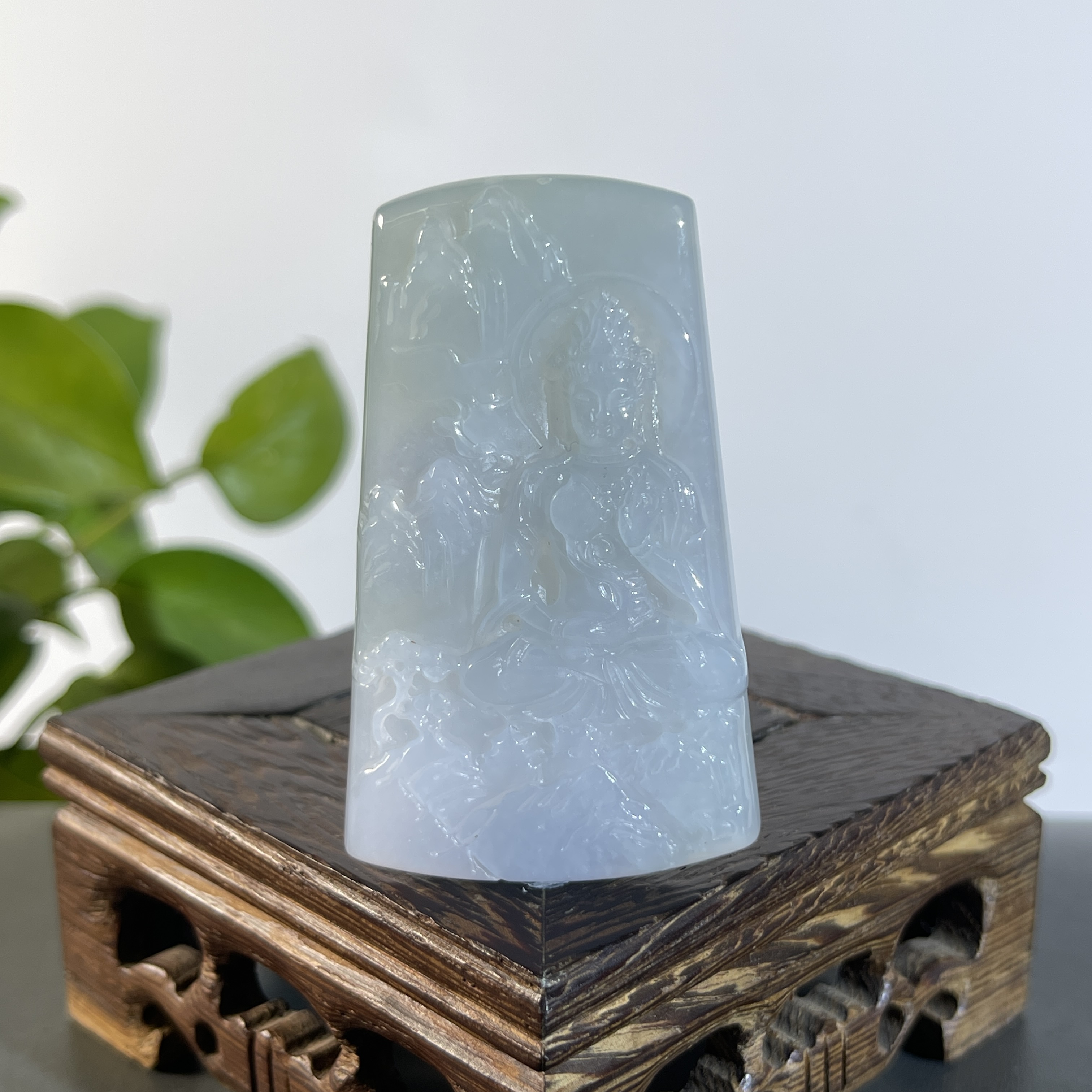 JSB02-60 天然缅甸A货翡翠  山水观音