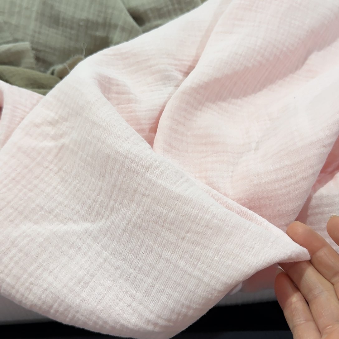 纯棉双层纱1米长X1.45米宽粉D区粉