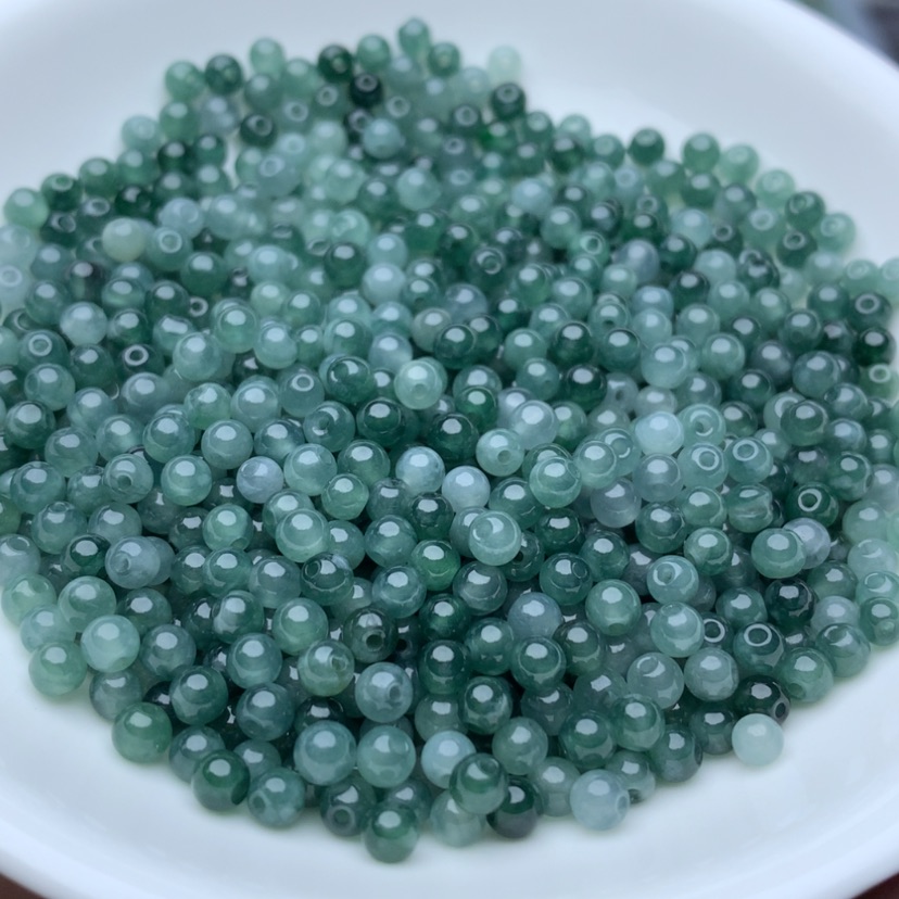 【闪购商品】翡翠手链未镶嵌卡3.8冰蓝水100颗