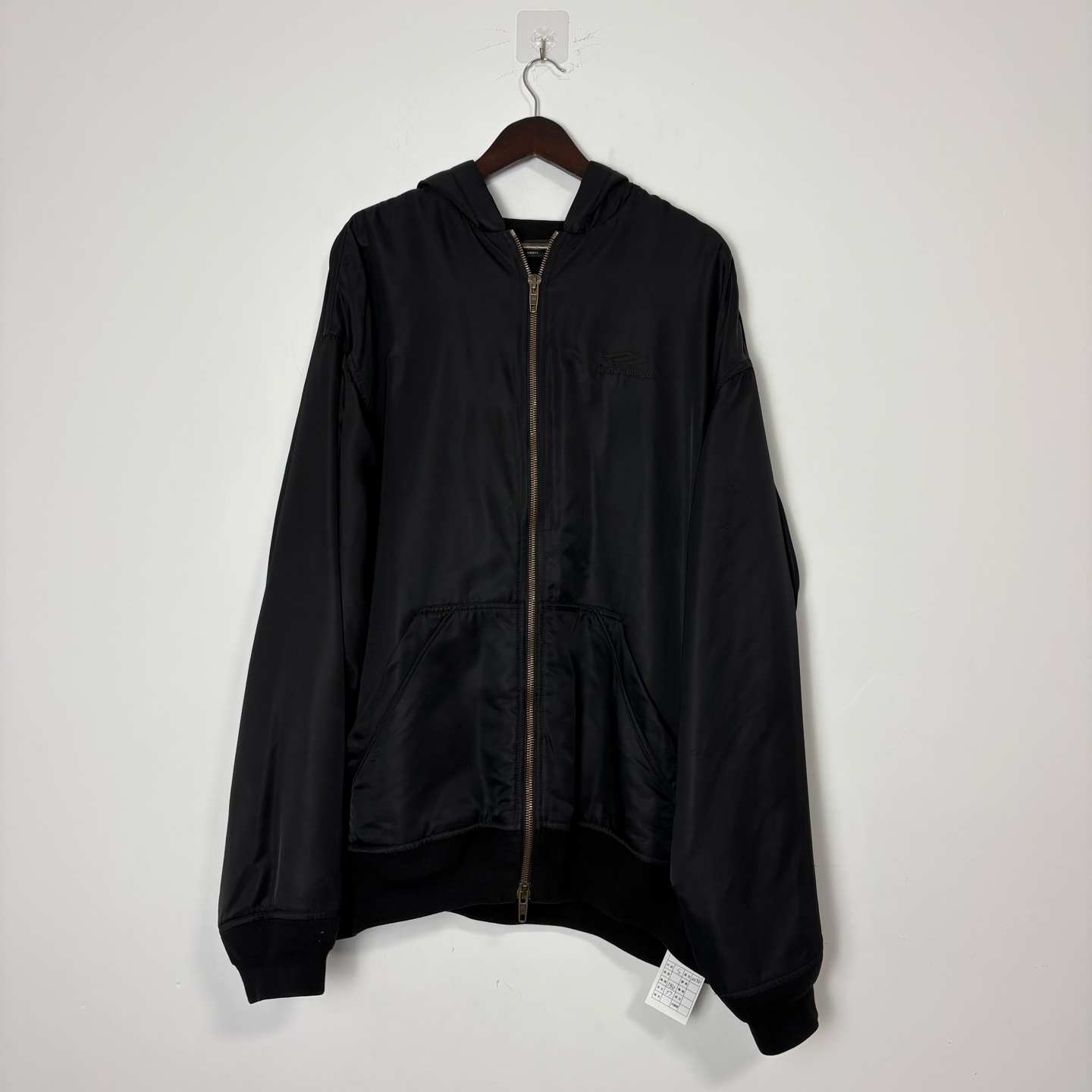 未使用 Balenciaga/巴黎世家 (vd)23SS 3b刺绣府绸拉链S码 0074