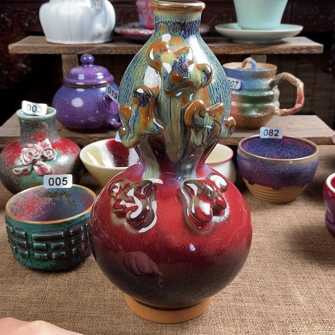 瓷片钧瓷茶壶茶具