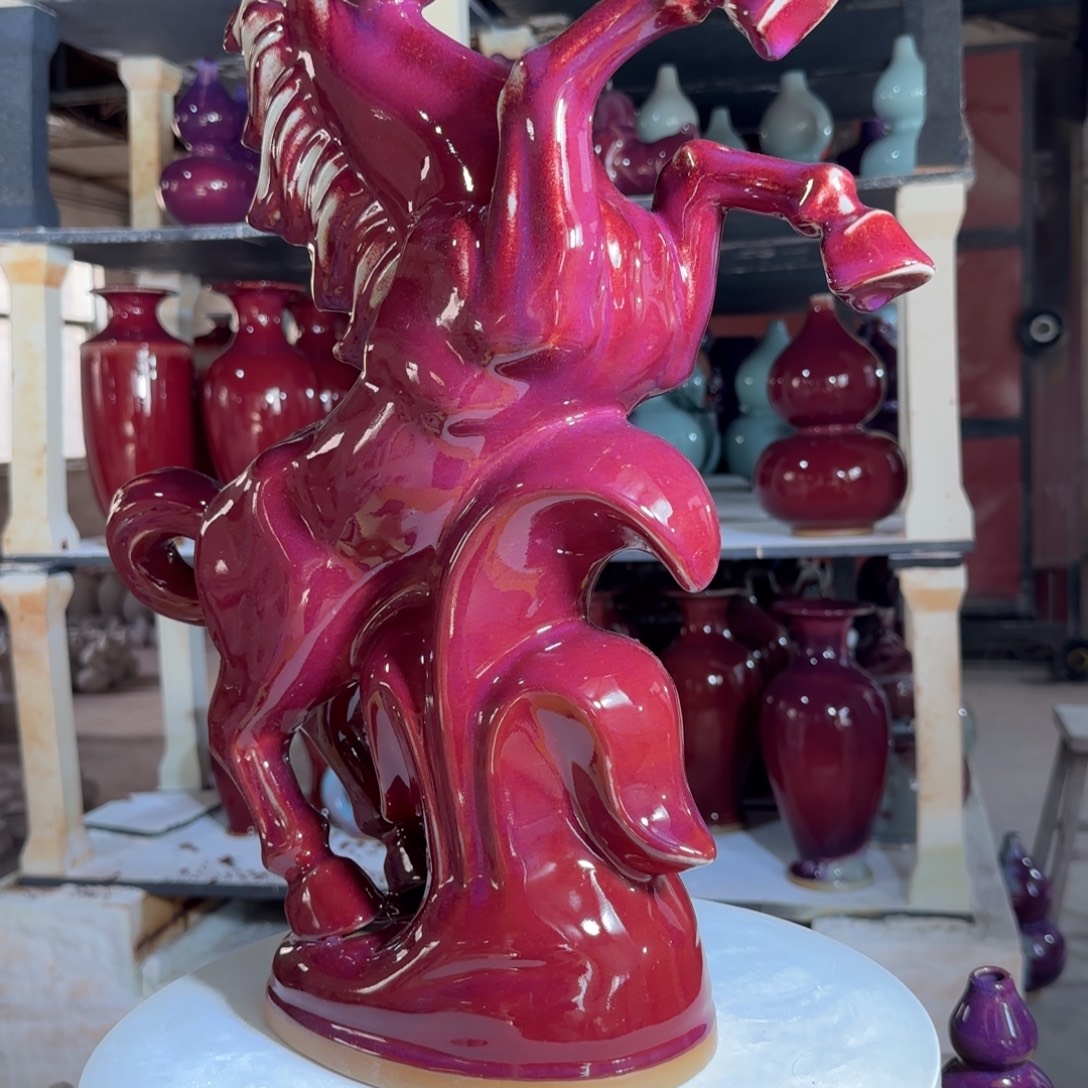 摆件瓷郑家钧窑摆件