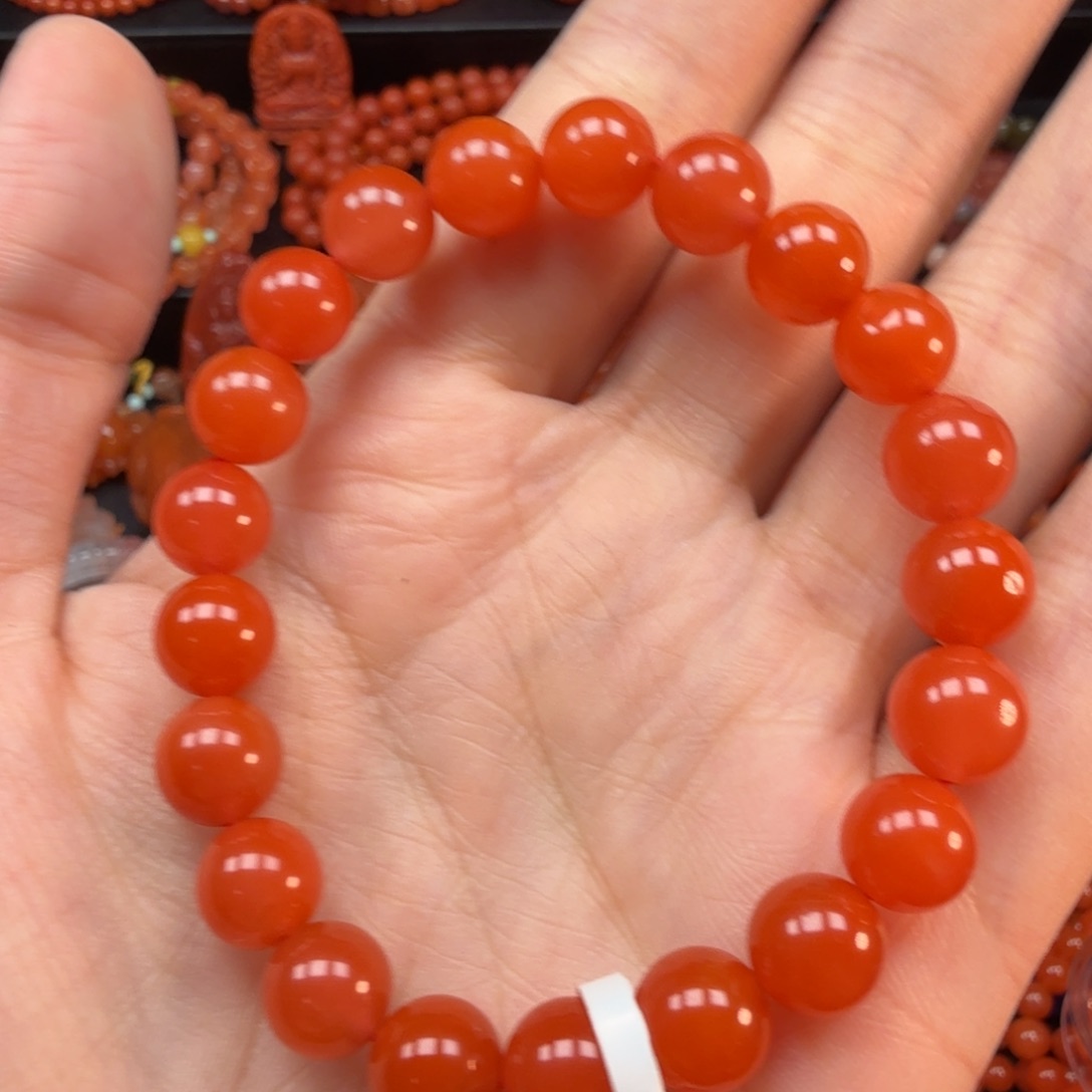 南红玛瑙未镶嵌手串9mm