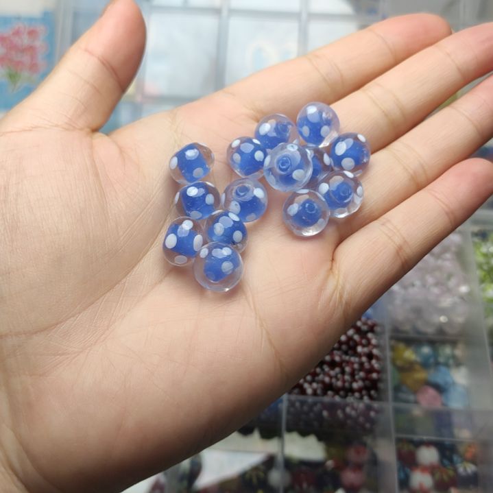 琉璃非金属波点算盘珠一颗