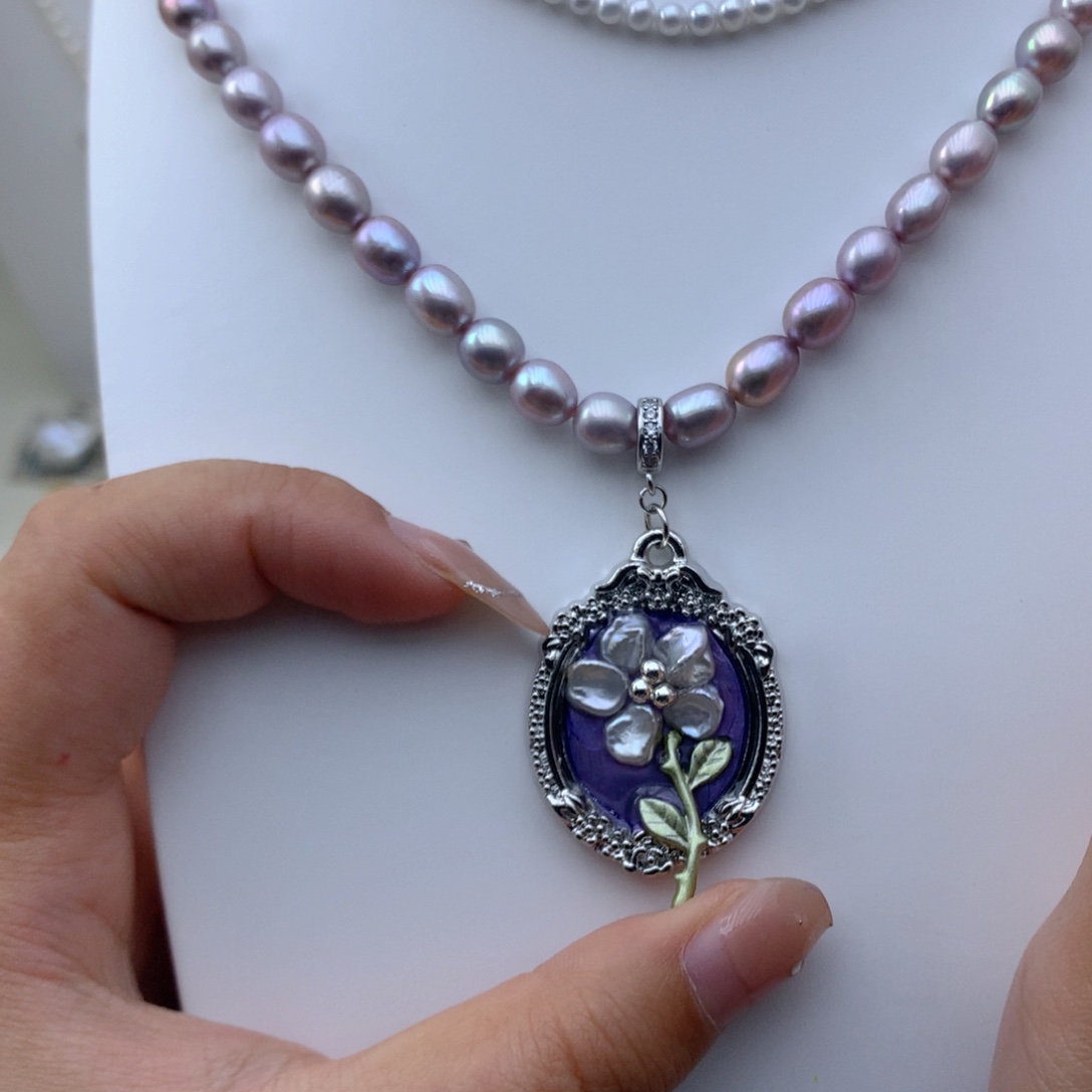 淡水珍珠吊坠(不含链)合金