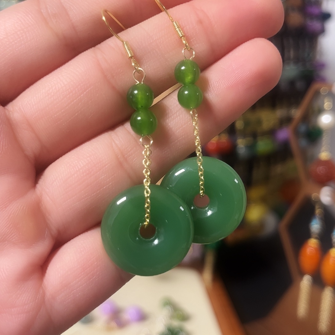 锆石纯铜925银耳饰