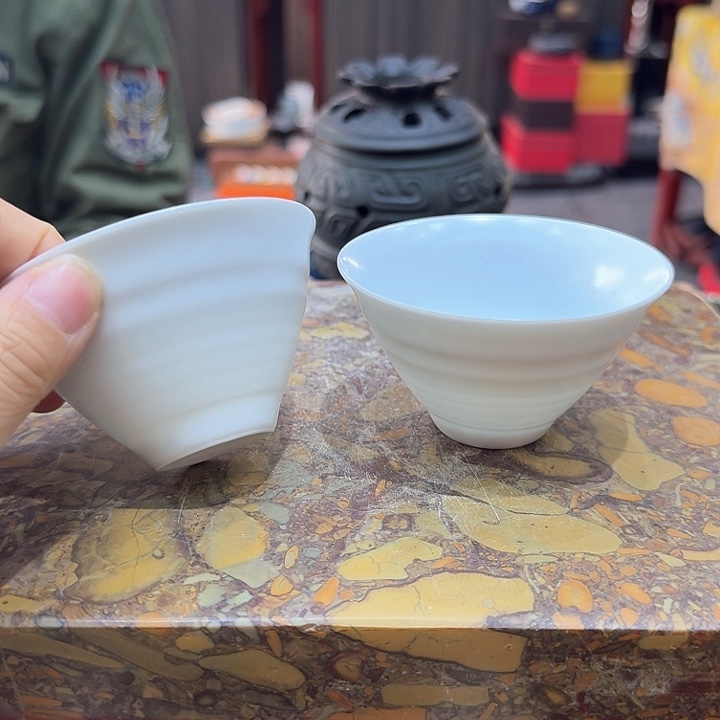 定窑杯一组。。。。品茗