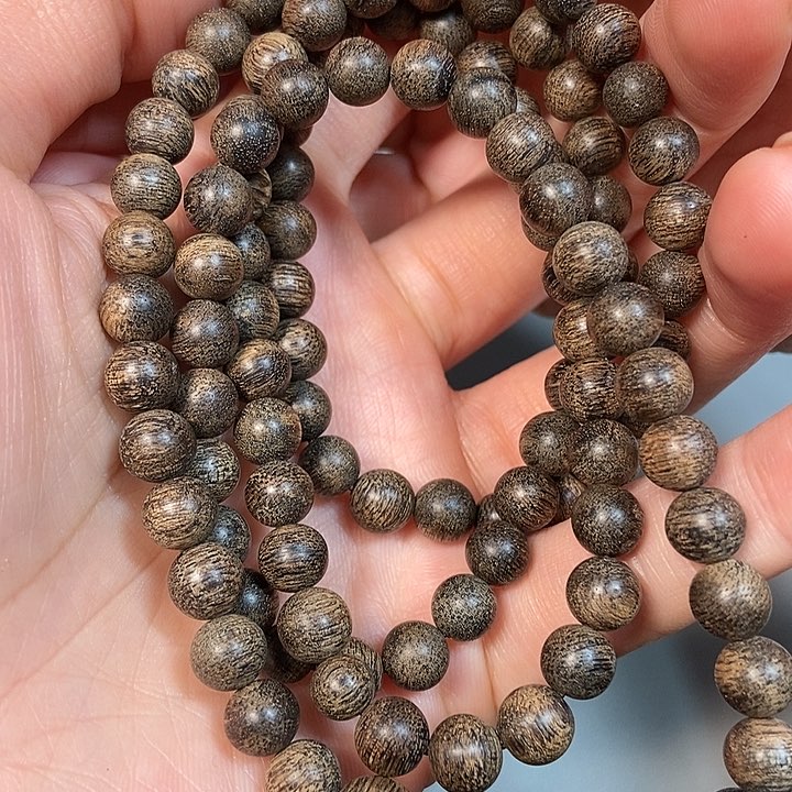 沉香手串凡**啊天然野沉香文莱0.7，03