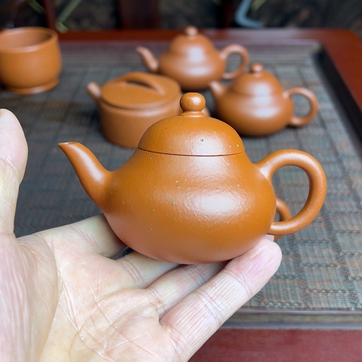 茶壶紫砂黄龙山朱泥、生砂半手工