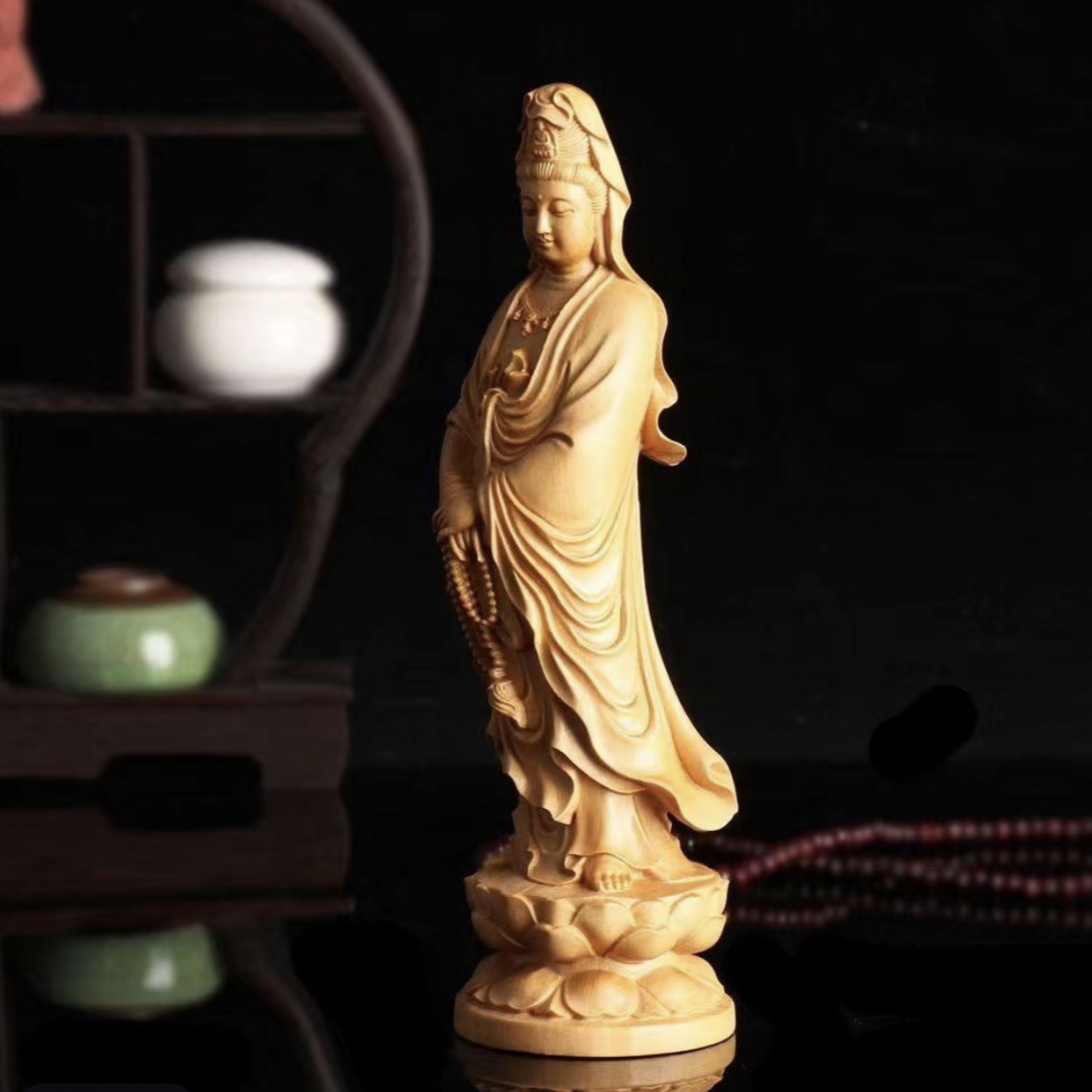 崖柏，木雕手把件