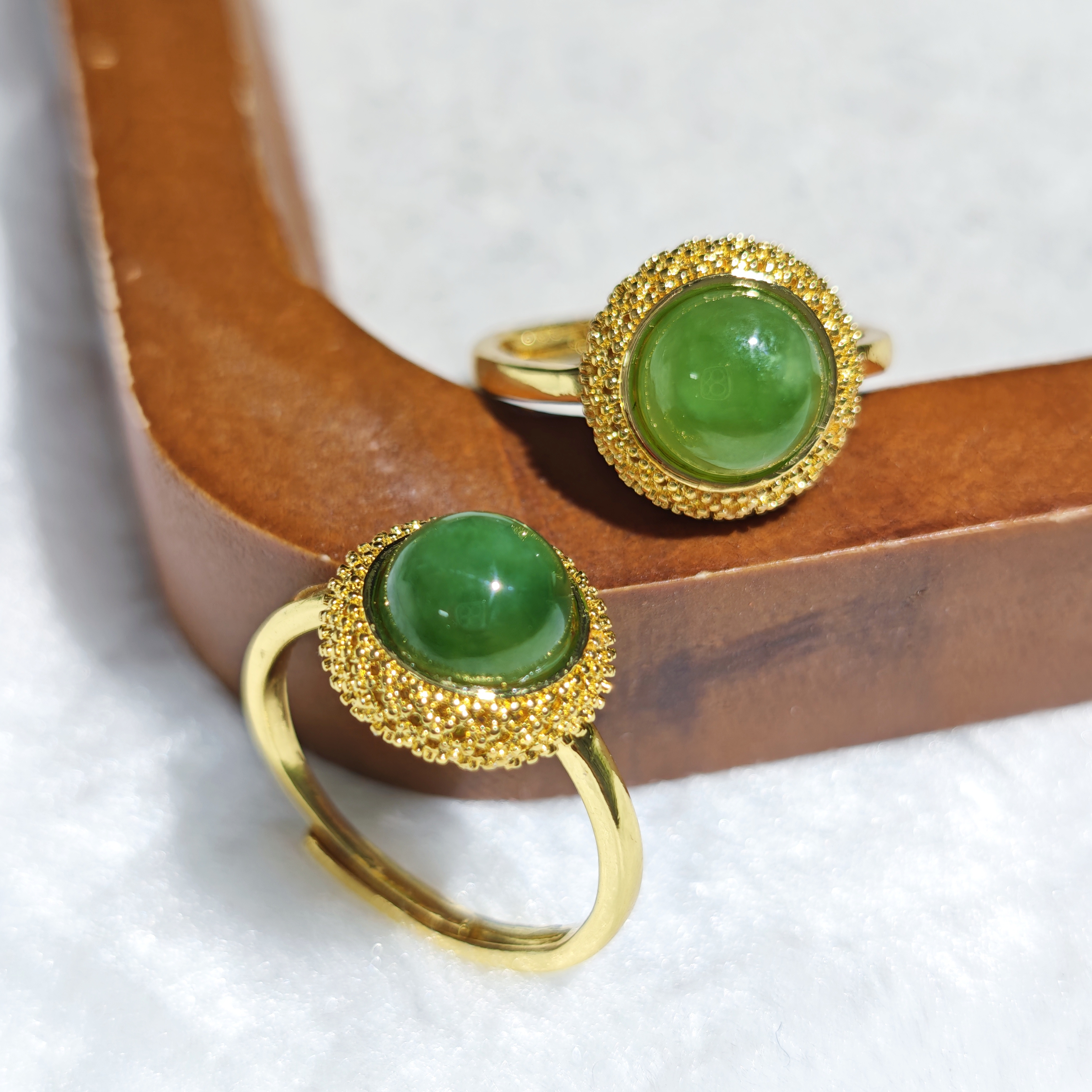 和田玉 古法缠丝碧玉戒指 多样性发货 拍一发一 H832