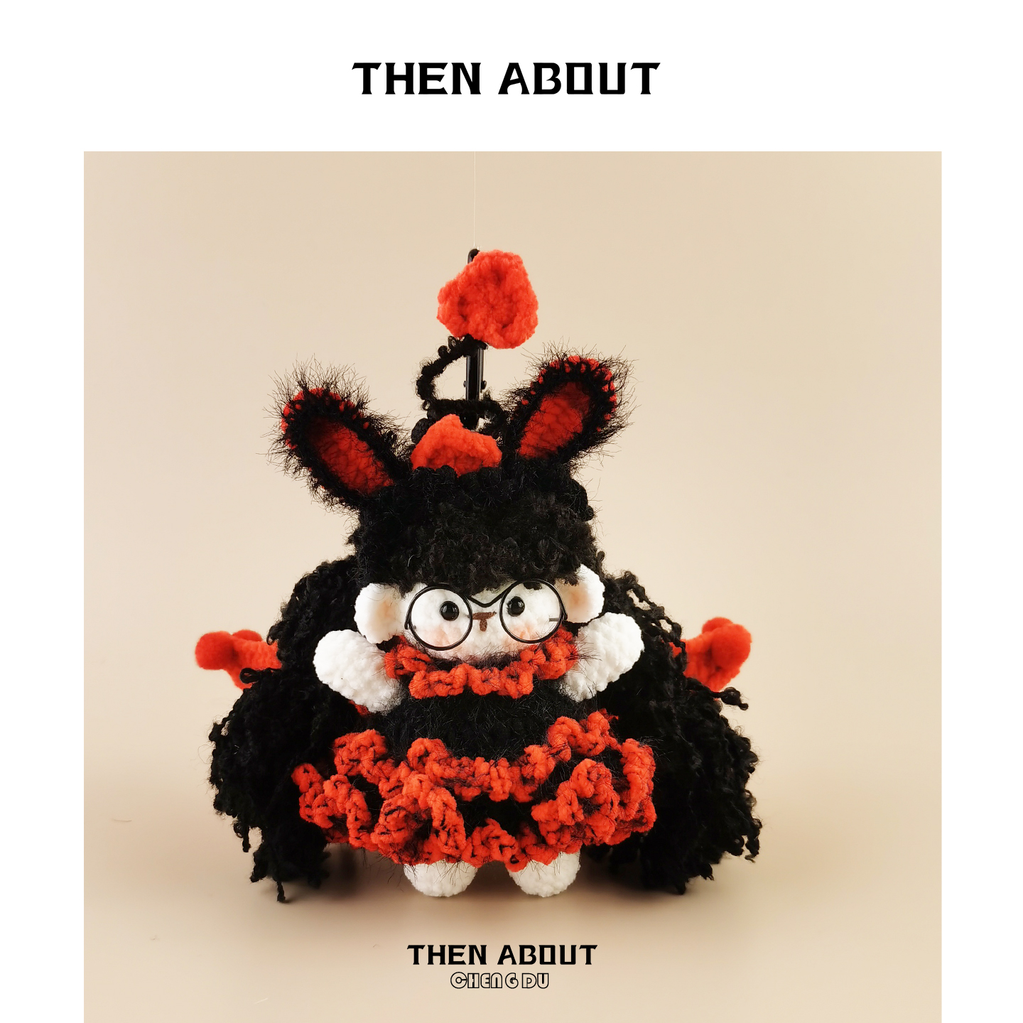 thenabout 变装小羊恶魔可爱呆萌公仔包包挂件挂饰钥匙扣手工礼物