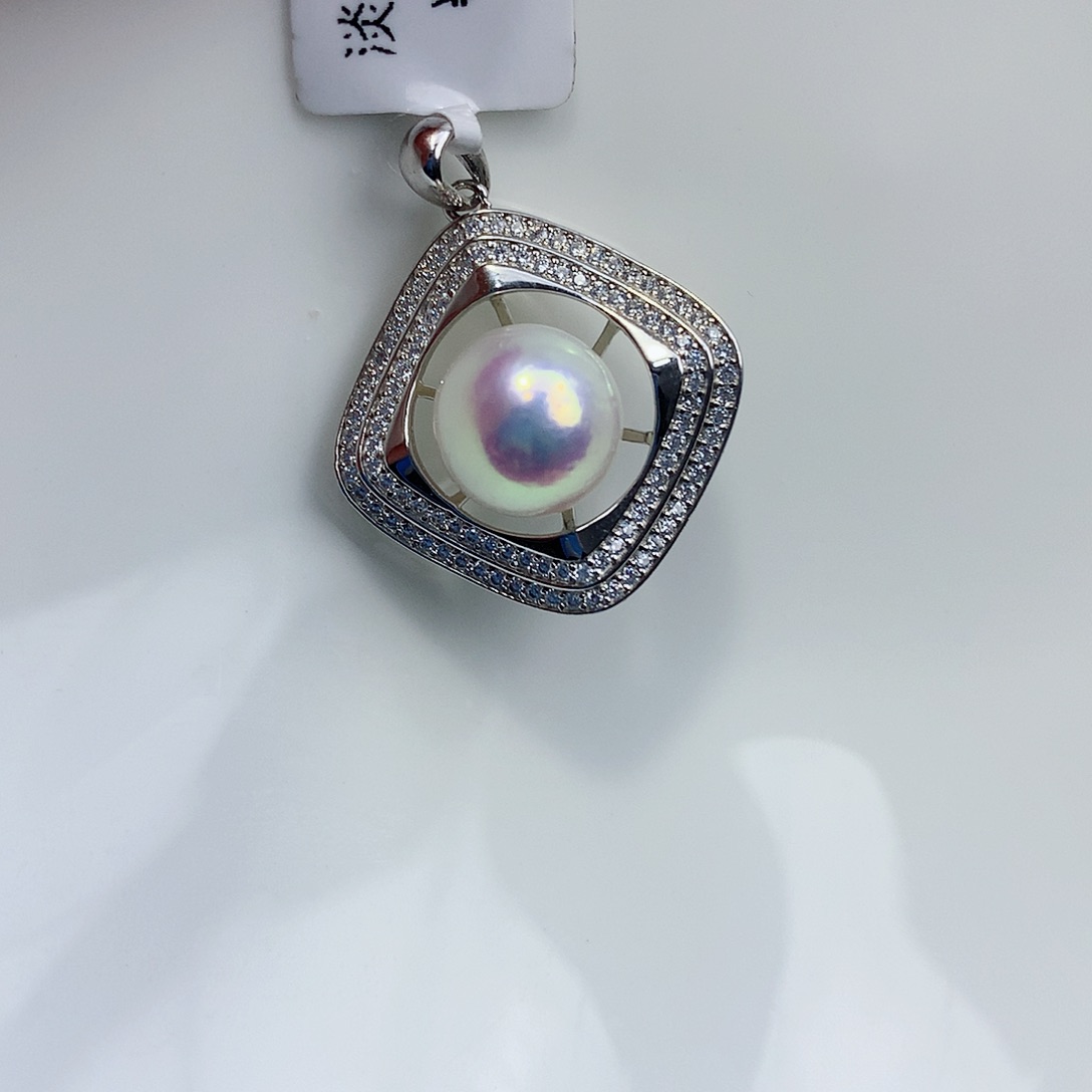 淡水珍珠颈饰银S925镶嵌