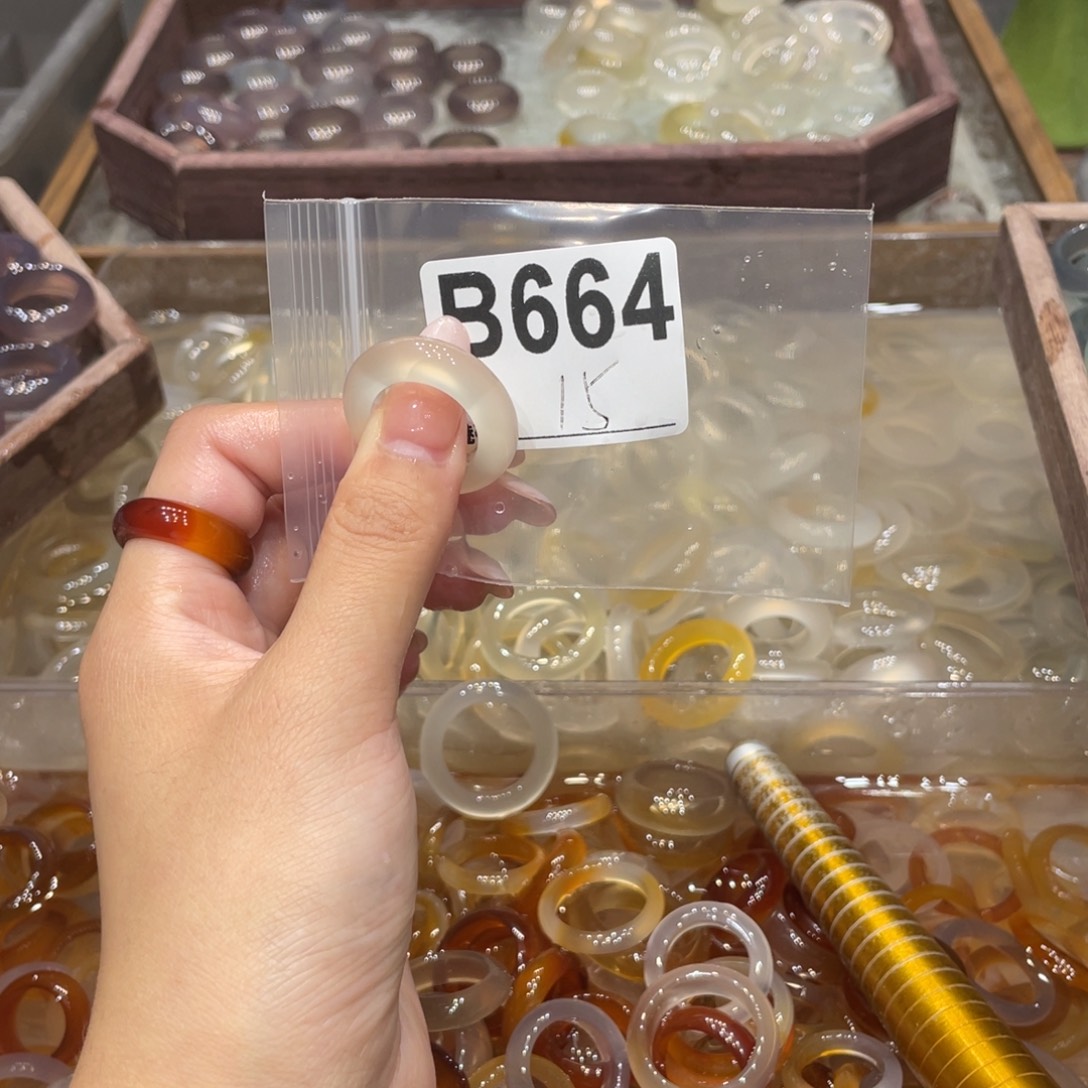 玛瑙/玉髓未镶嵌戒指664