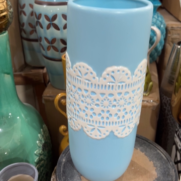 摆件花瓶陶瓷微瑕捡漏高29口10公分