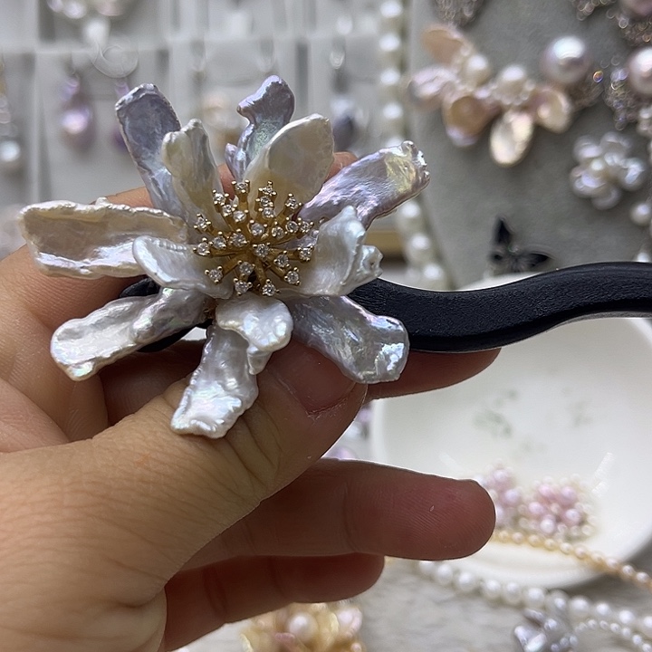 淡水珍珠颈饰银S925镶嵌