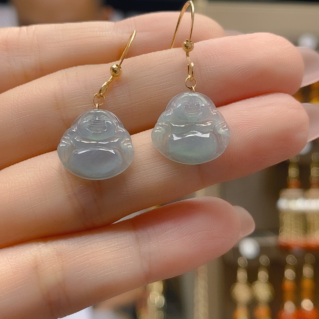 翡翠合金耳饰翡翠