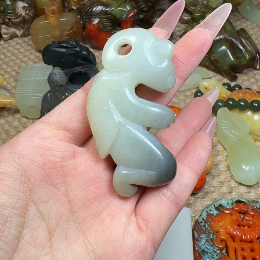 白玉菩提吊坠挂件