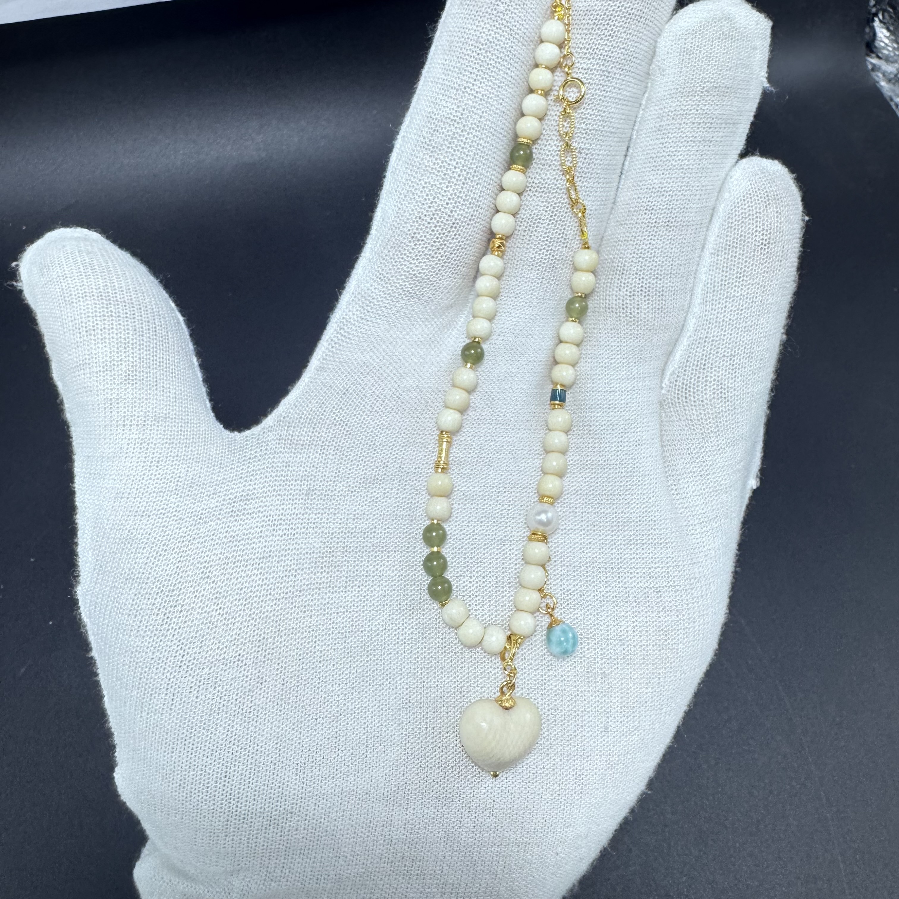 【DIY设计款】DIY0008天然猛犸牙吊坠手链冰料精品