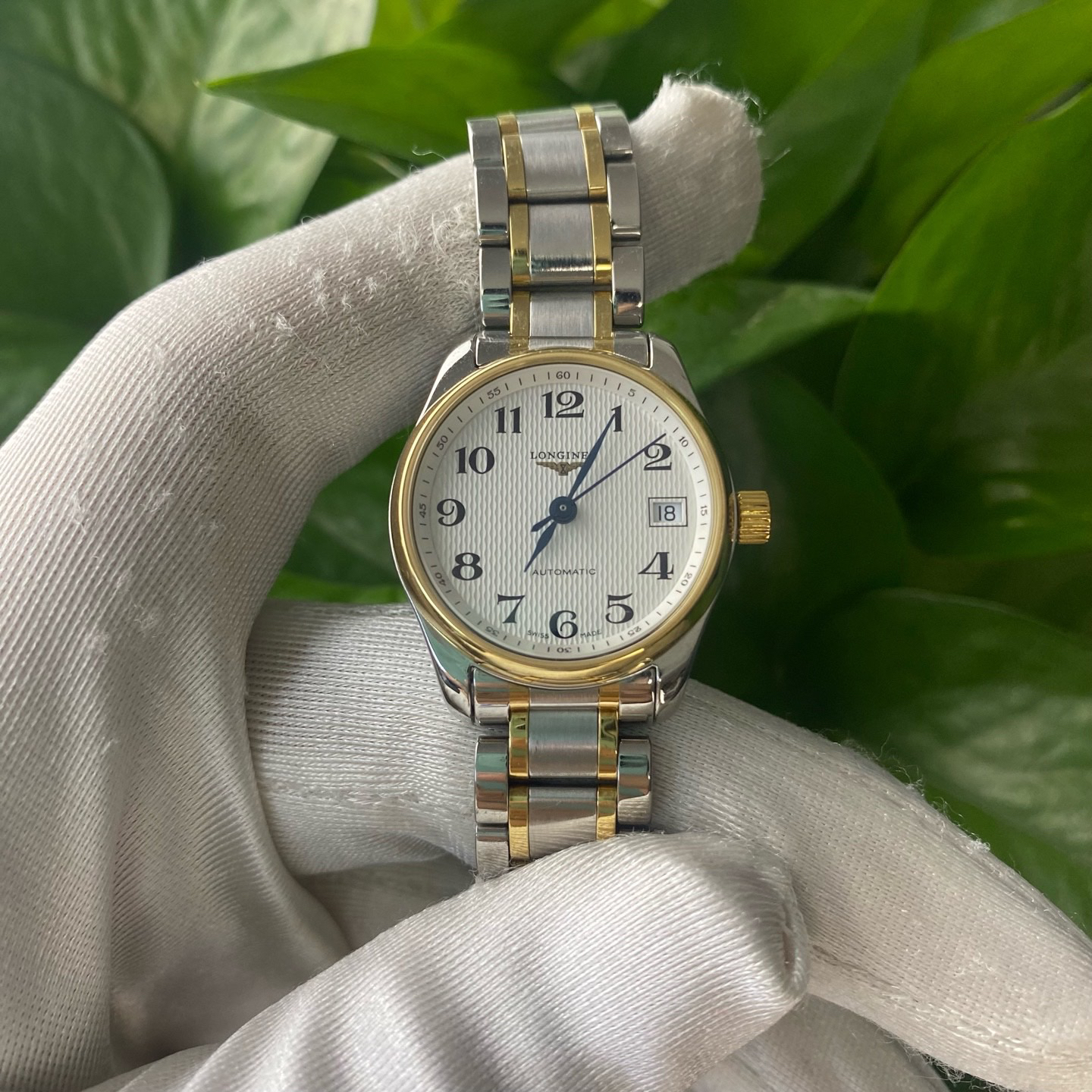 99新 Longines/浪琴 浪琴女士自动机械腕表25.5表径精钢材质全套