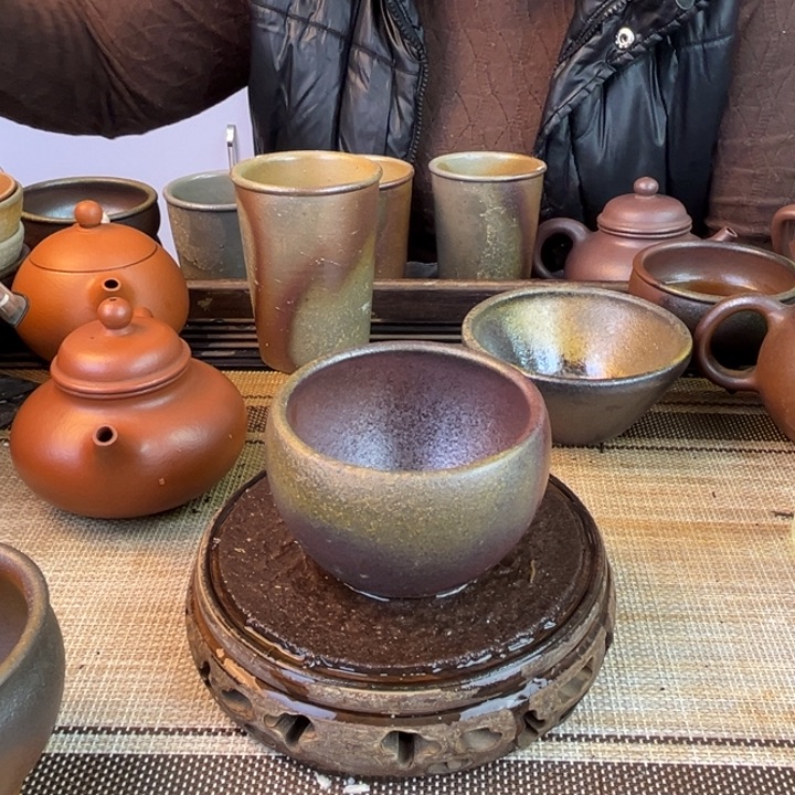 茶壶紫砂底槽清柴烧150cc