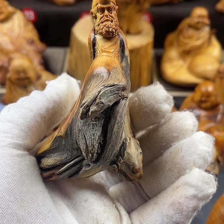 柏木（崖柏）达摩手把件