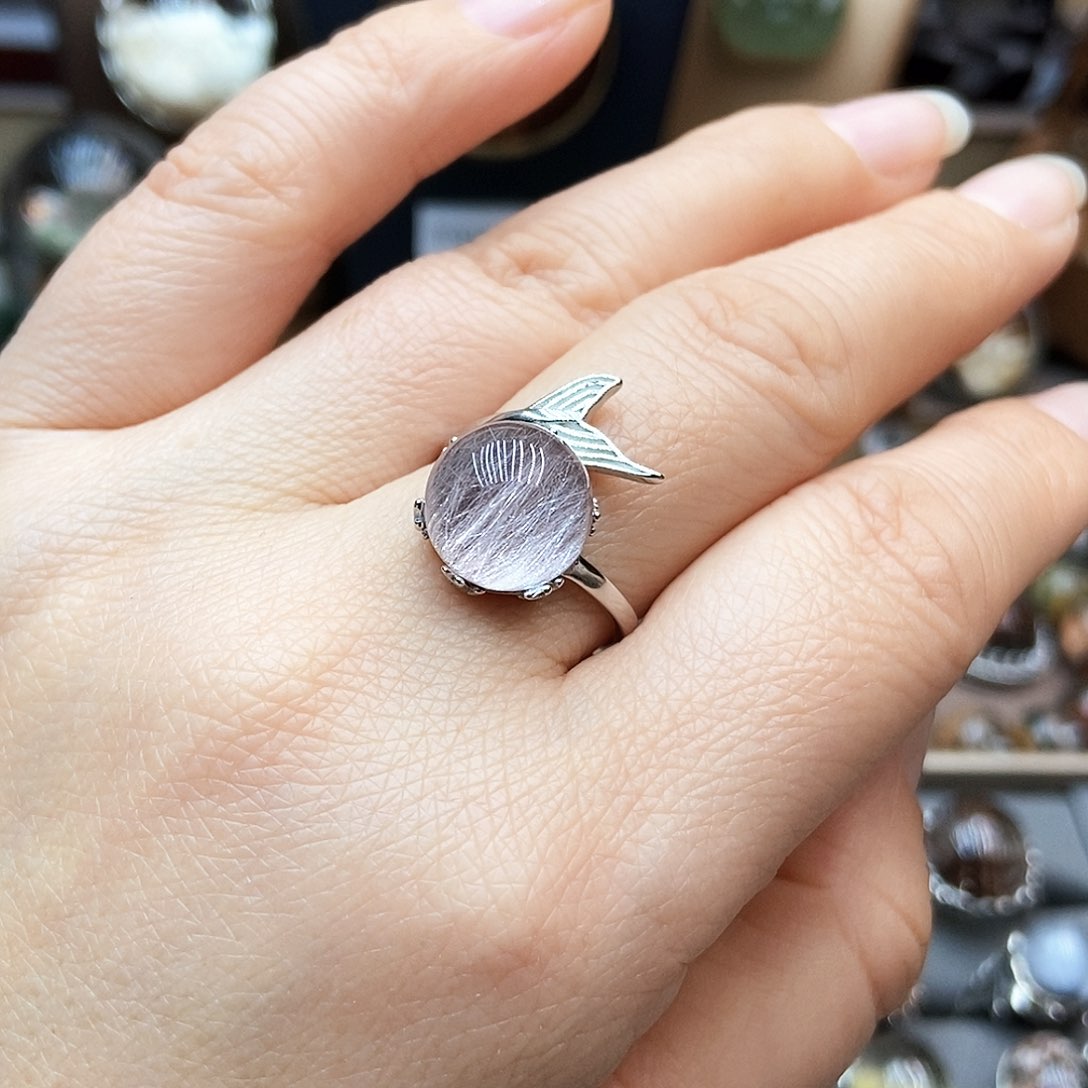 水晶戒指不退不换银S925镶嵌安*宁