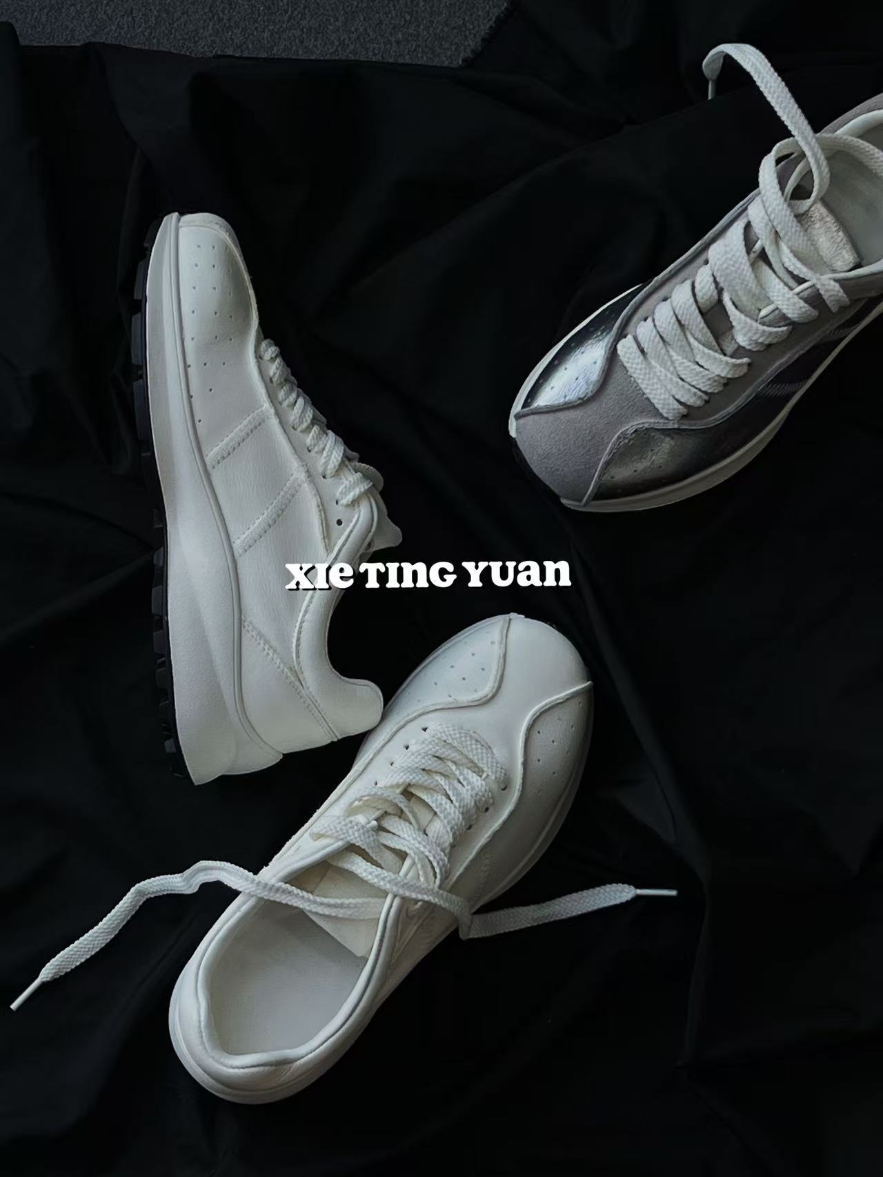 暴走神器微瑕脚感轻盈舒适~羊皮系带小白鞋8601