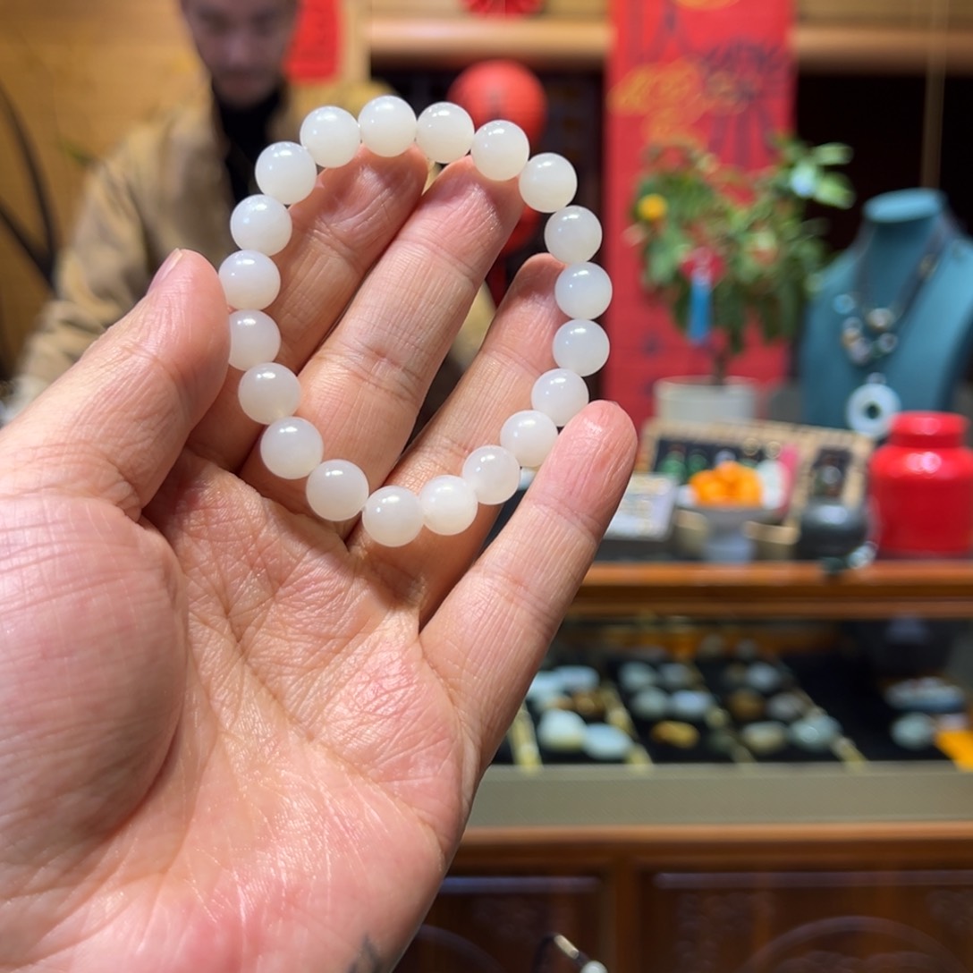 和田玉手链未镶嵌10