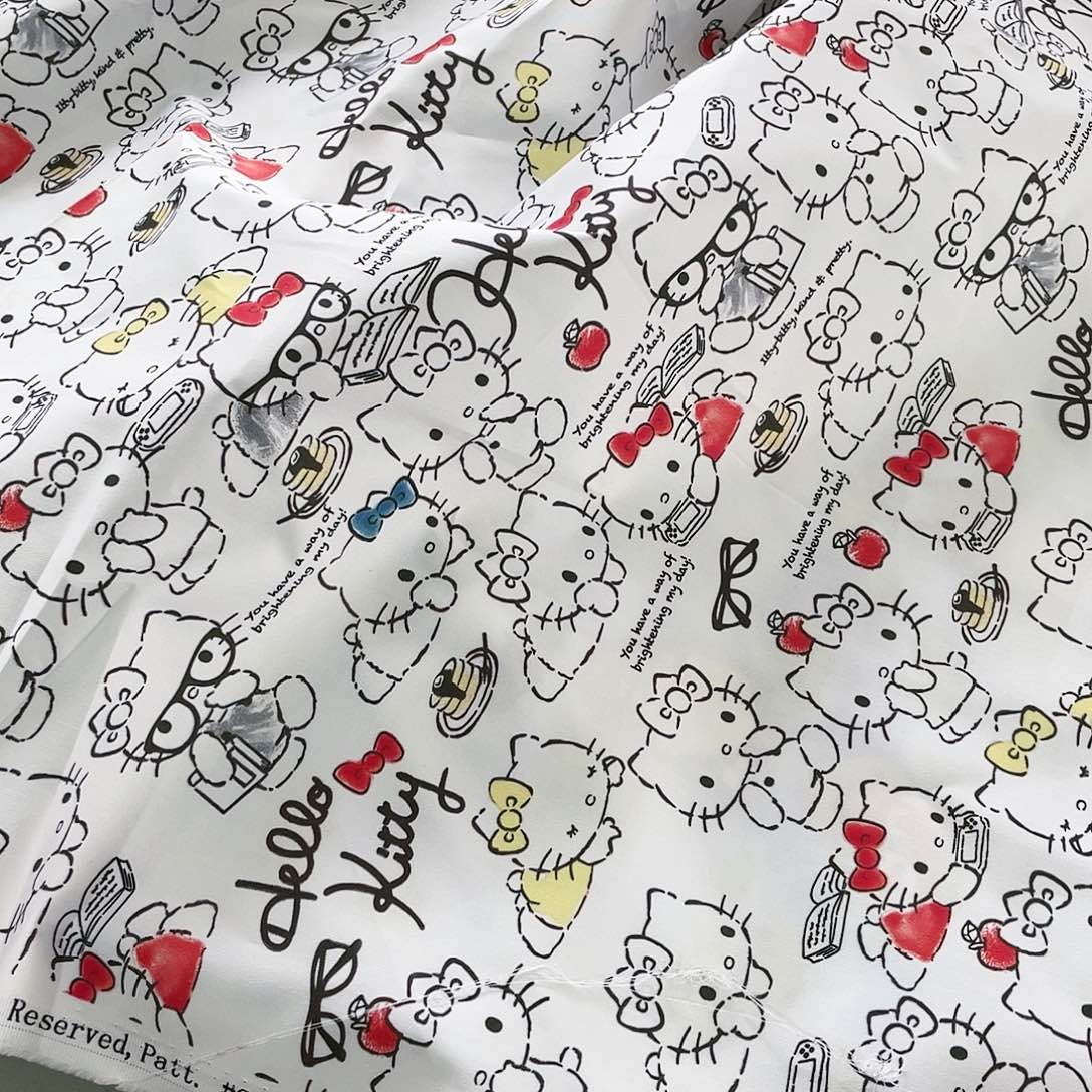 一米价纯棉高密细斜纹1.4米宽果子布艺爆款边地卷