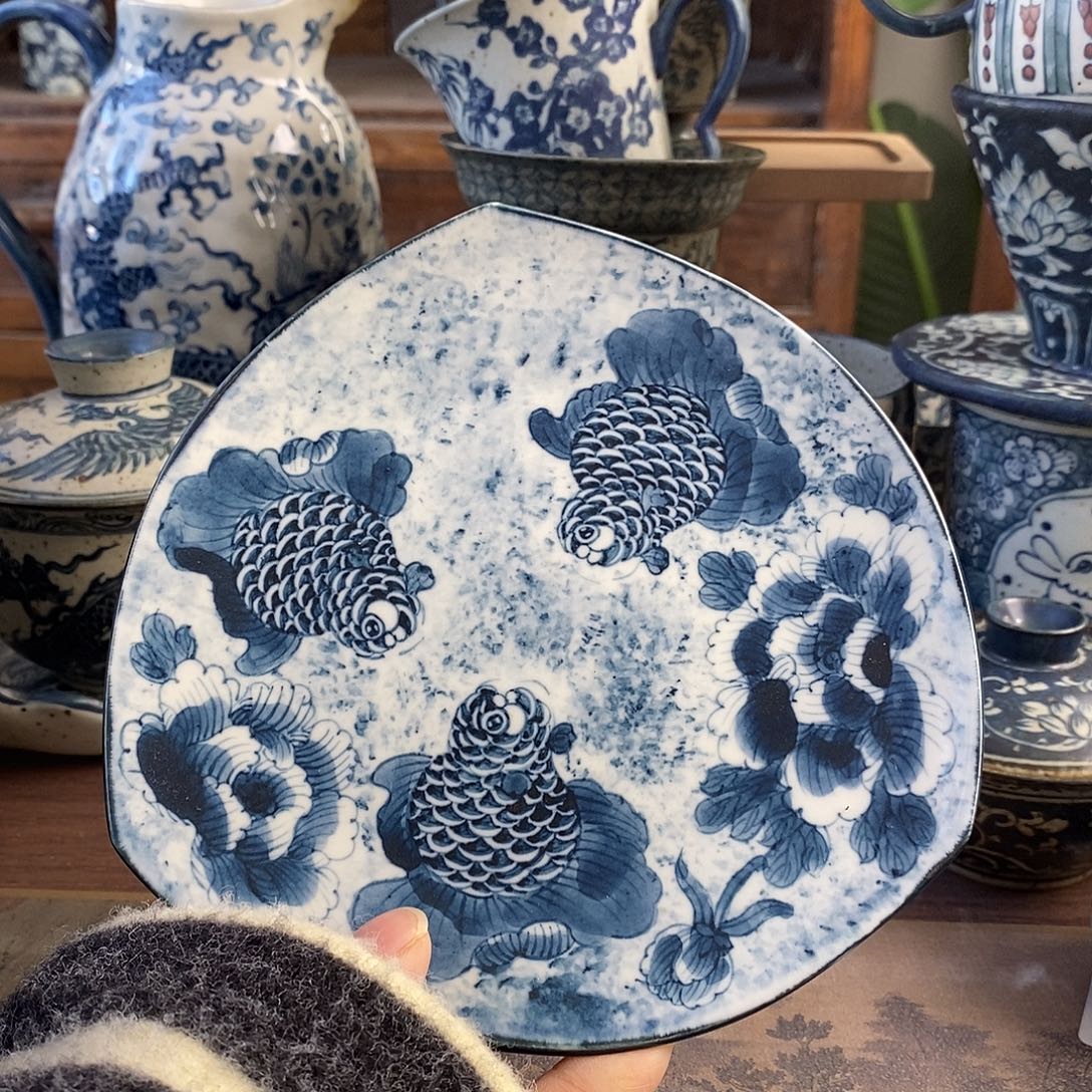 陶手工手绘青花高温陶瓷