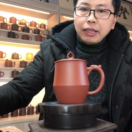 朱泥茶杯龙凤呈祥容量300