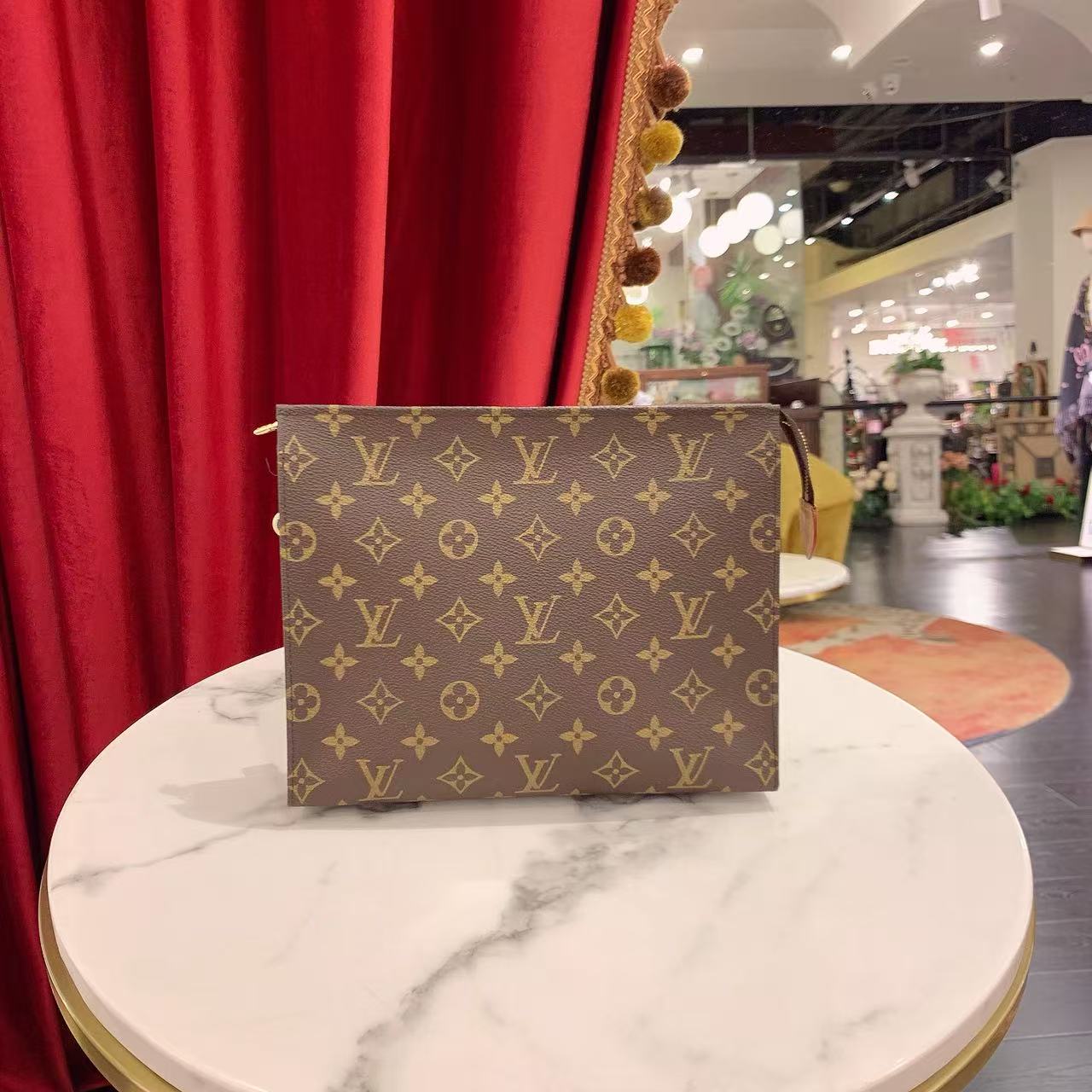 95新 LouisVuitton/路易威登 GGS洗漱包26老花金扣 75332827
