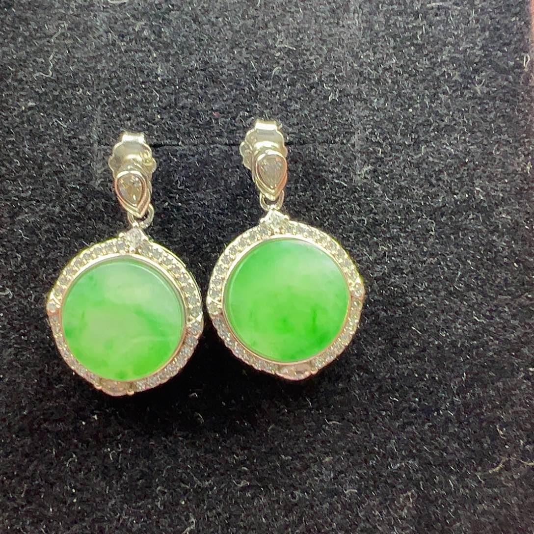 翡翠颈饰银S925镶嵌翡翠