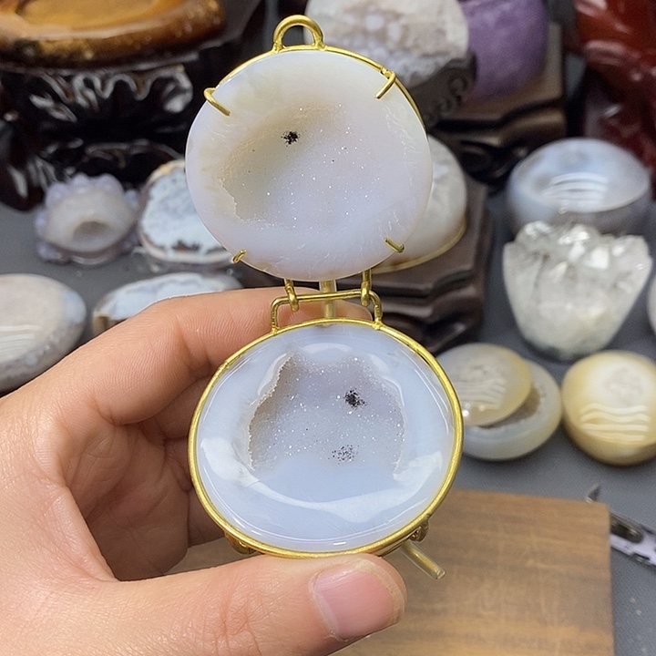 未镶嵌摆件紫晶聚宝盆