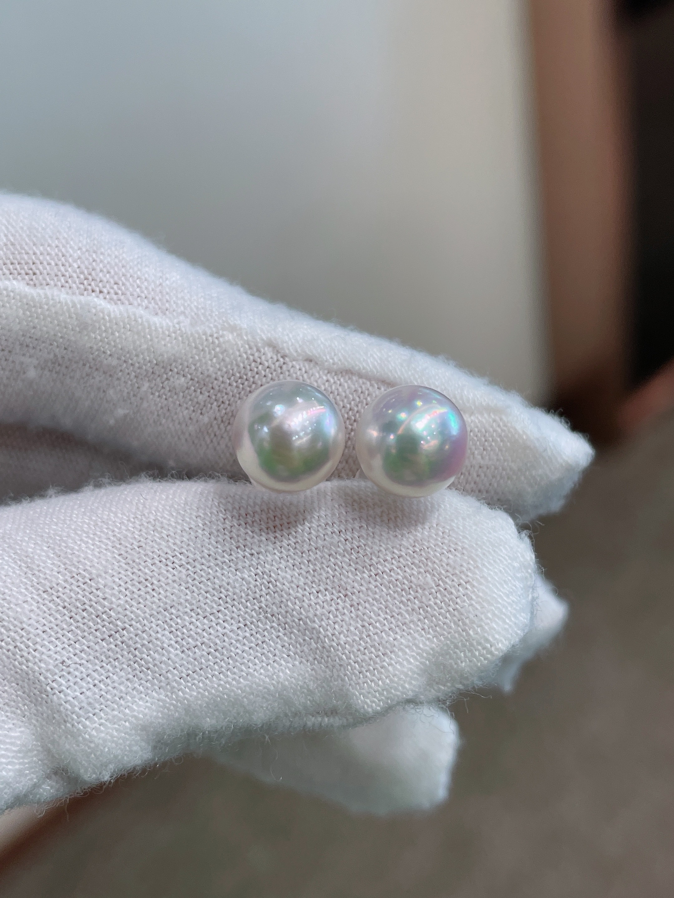 尚上翠akoya海水珍珠耳钉