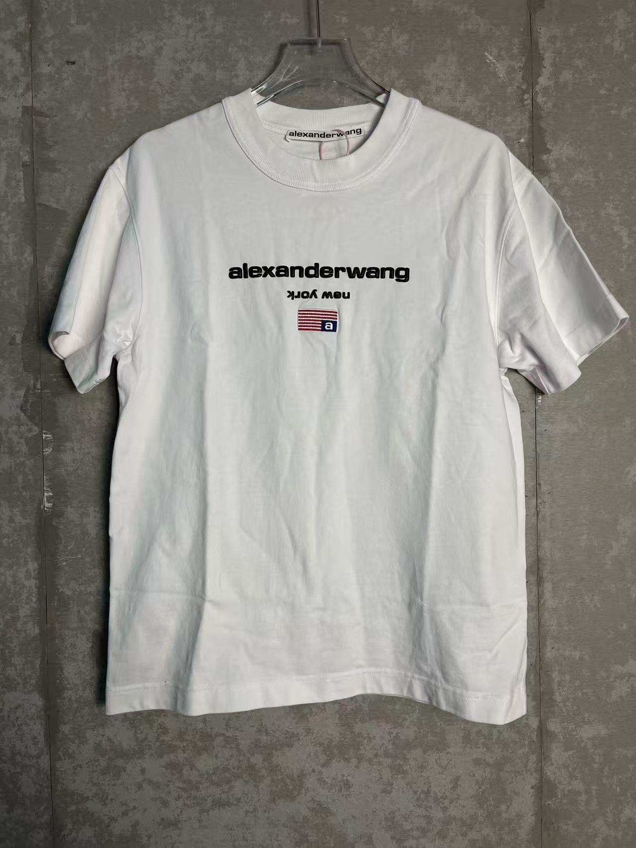未使用 ALEXANDER WANG XS*1/大王字母logo旗帜短袖/09995/JP
