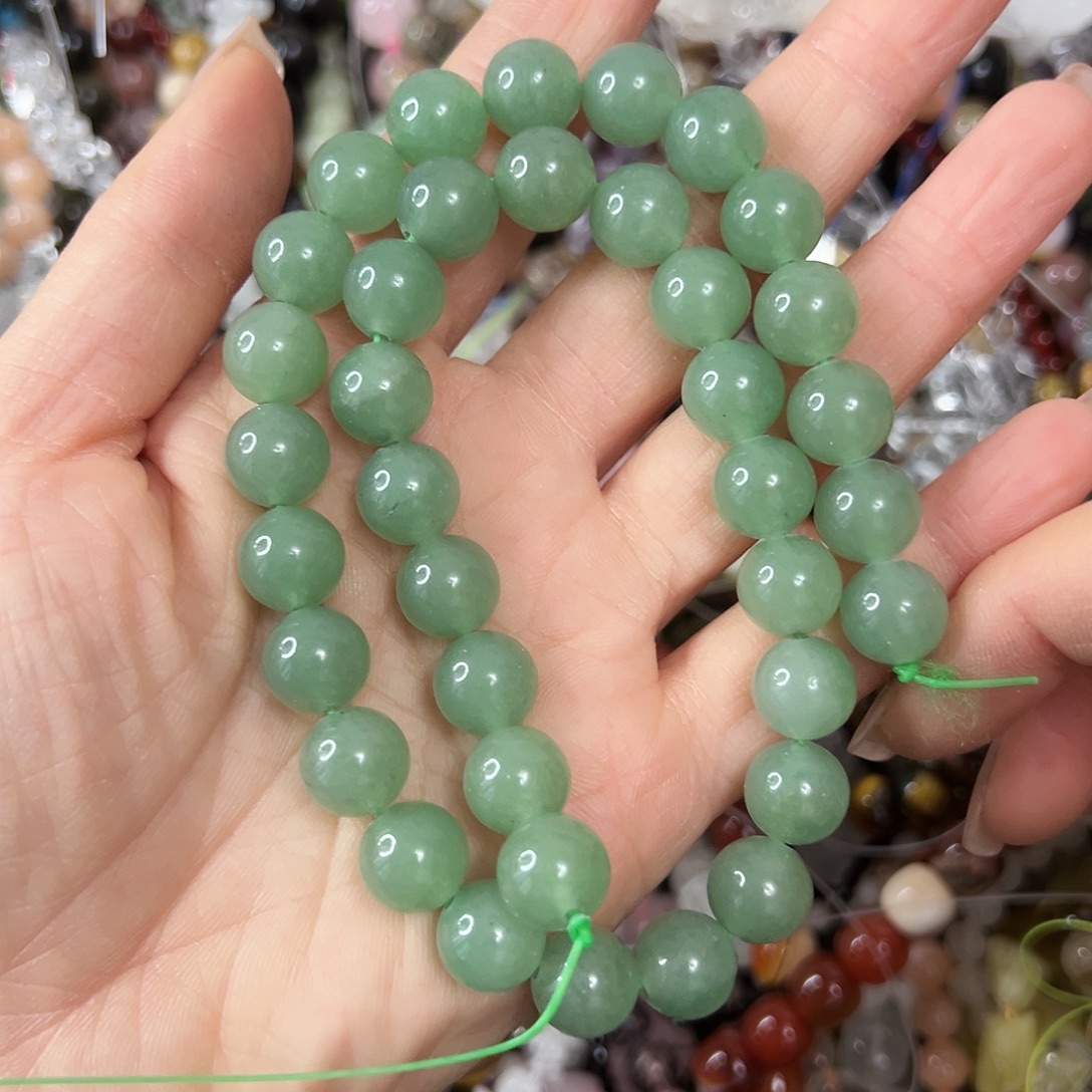 玛瑙/玉髓未镶嵌珠宝半成品，卡10绿东陵一条