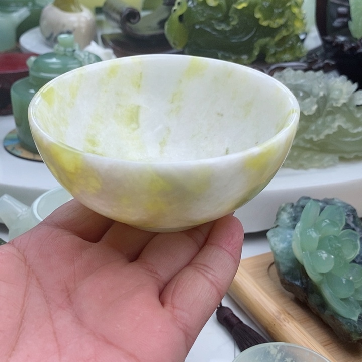 岫玉四大名玉碗未镶嵌