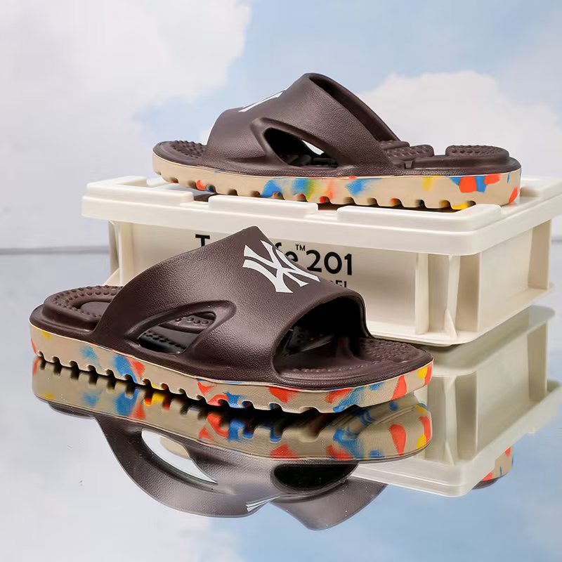 夏季男士足底按摩迷彩拖鞋室外防滑洗澡卫生间防滑浴室速干一字拖