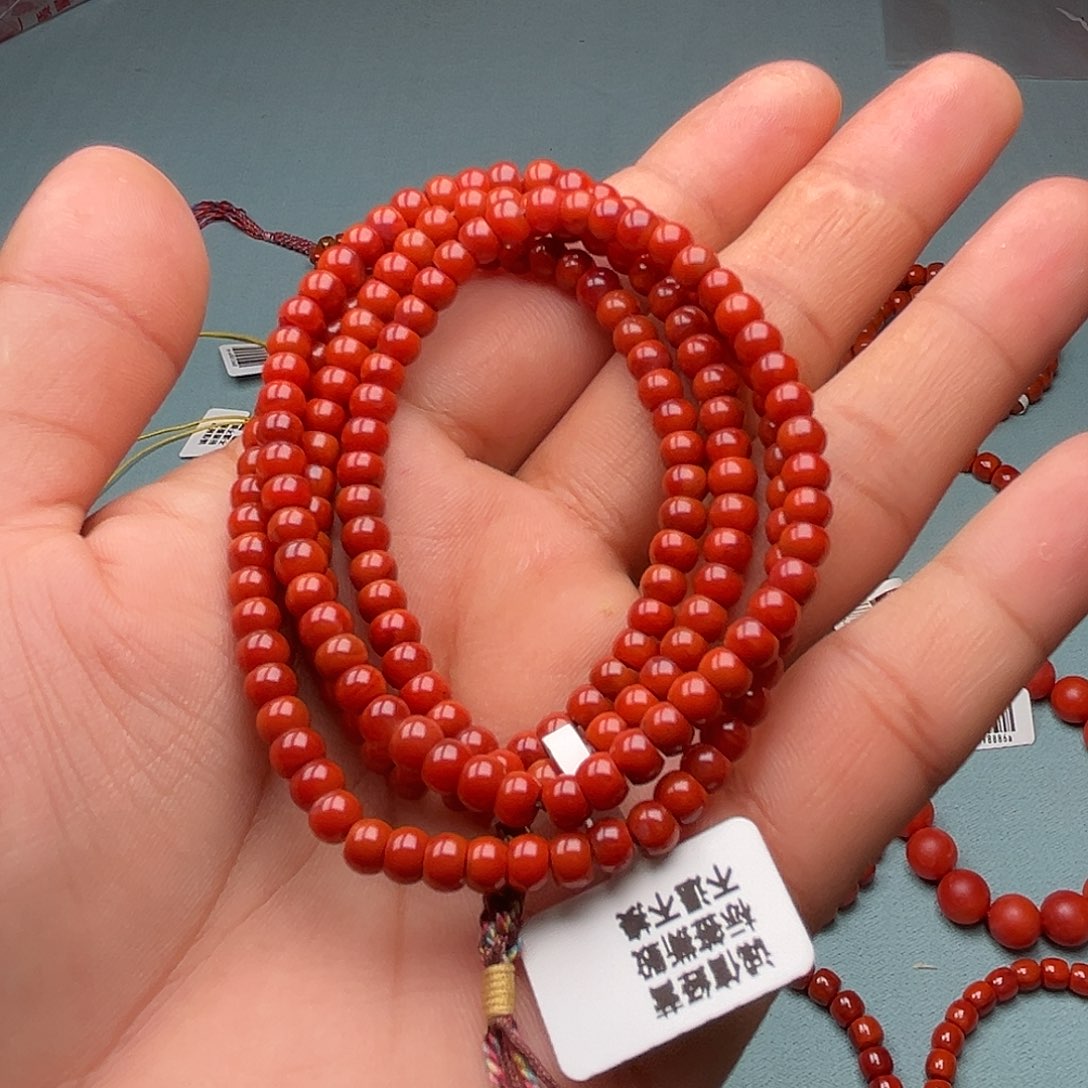 南红玛瑙未镶嵌手链苹果珠卡5 +