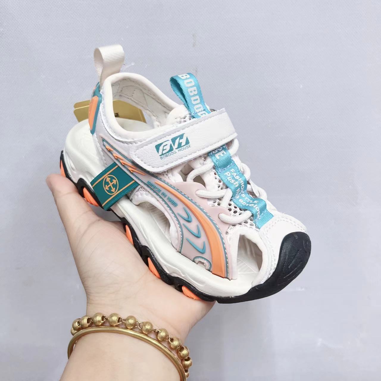 男女宝中大童夏季新款沙滩凉鞋包头凉鞋2213（巴家）