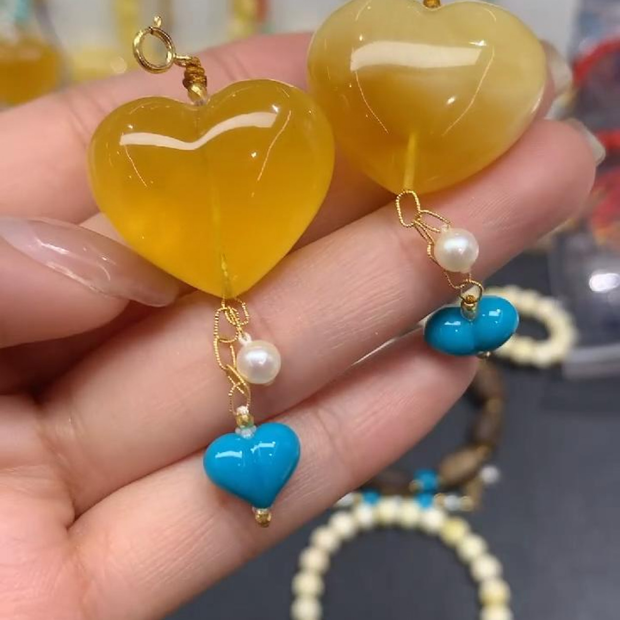 【小鱼严选】蜜蜡吊坠-多样性发一件-18K金-LW34|BML5