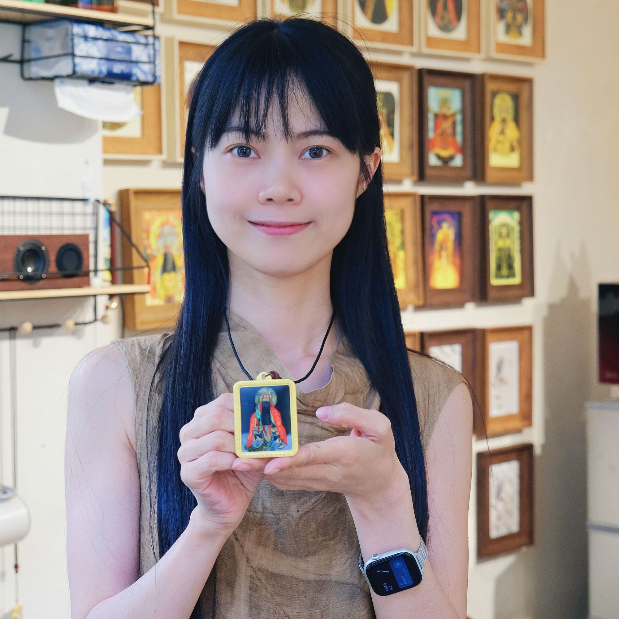 燕丽绘画闽台第一财神赵公明 唐卡（全套）摆台/挂墙收藏级艺术微喷