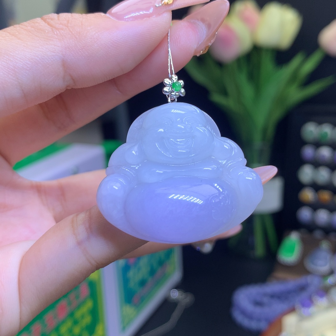 翡翠颈饰18K金镶嵌天然