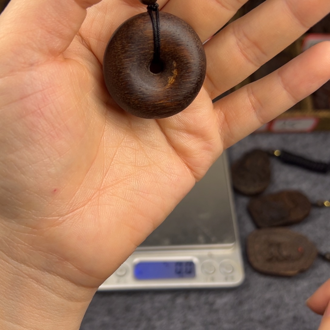 海南平安扣沉水脖挂