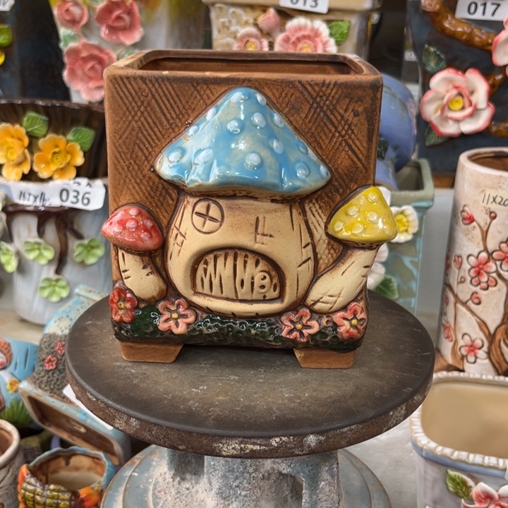 紫砂花盆粗陶材质多肉花盆