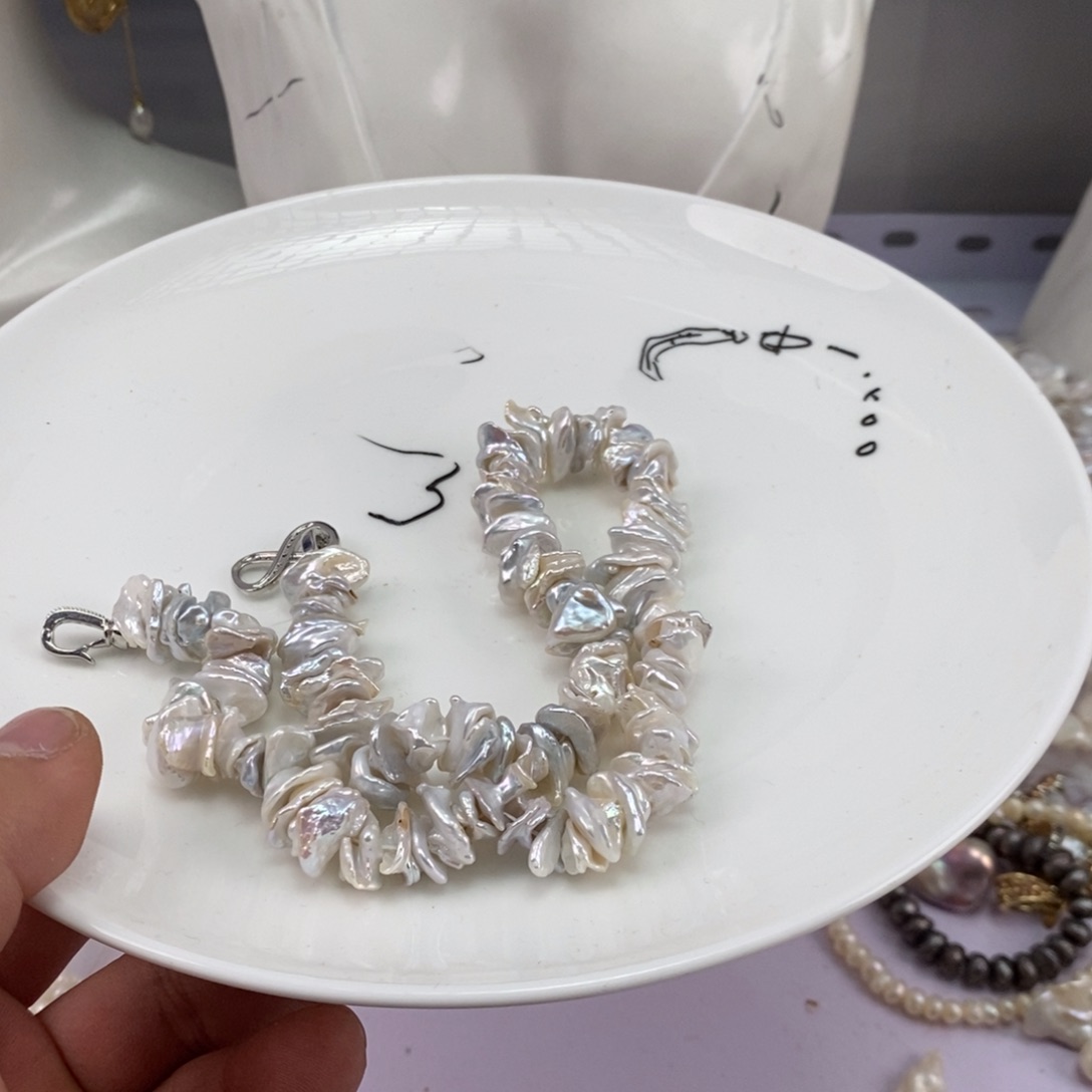 淡水珍珠颈饰未镶嵌浅*尝