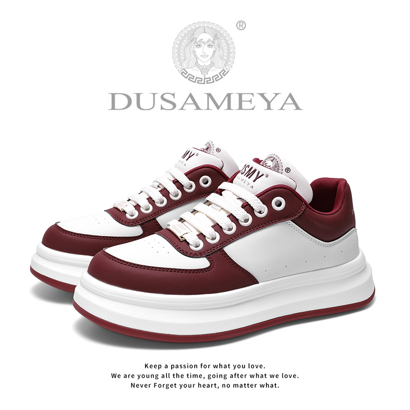 【杜莎米娅】拼色时尚休闲鞋男女同款鞋厚款韩版休闲运动鞋透气