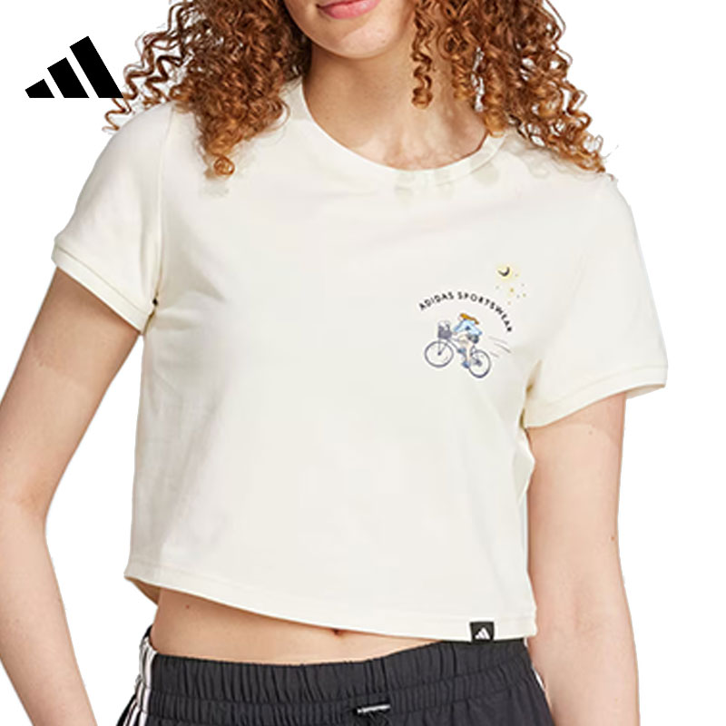 【法雅体育】adidas阿迪达斯夏季女子运动休闲短袖T恤JX5327